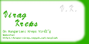 virag kreps business card